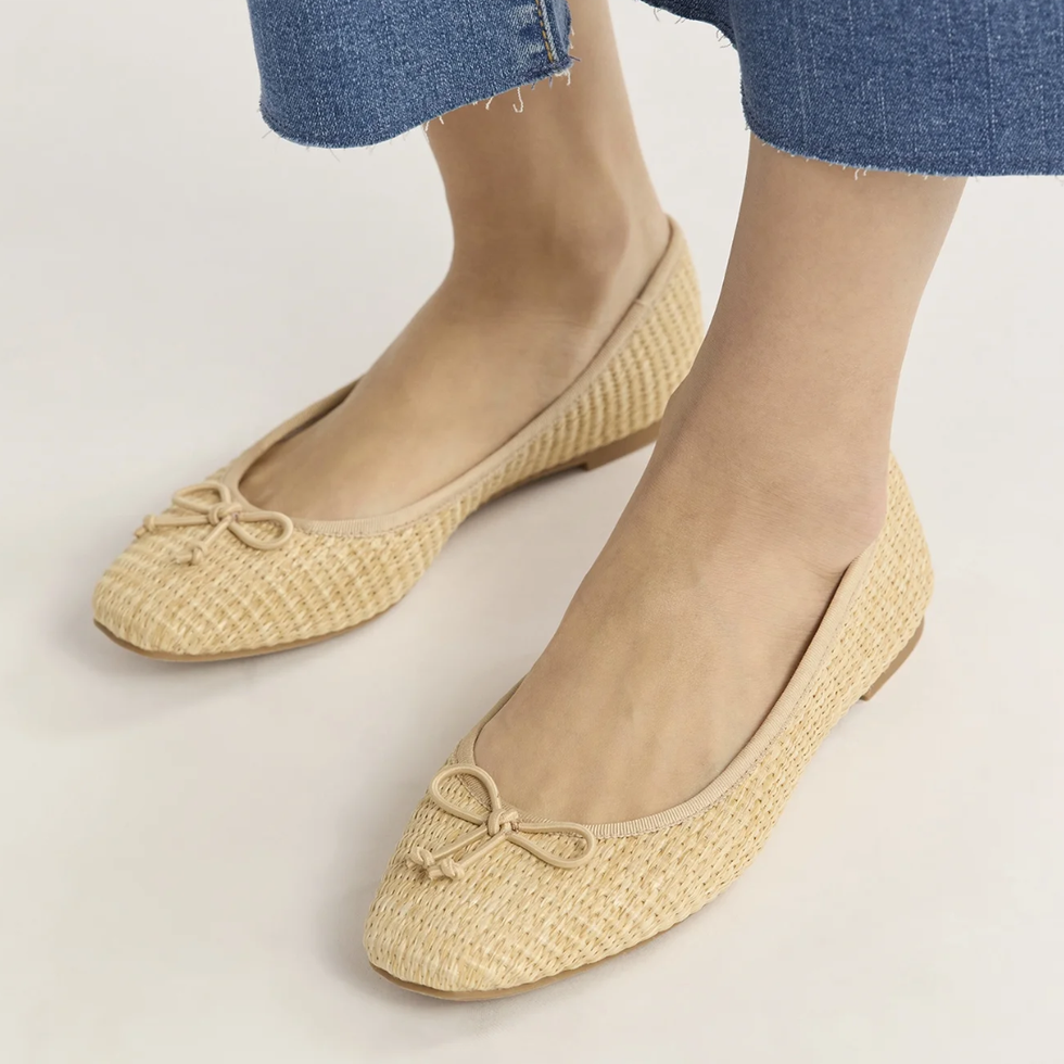 Time and Tru String Bow Ballet Flats