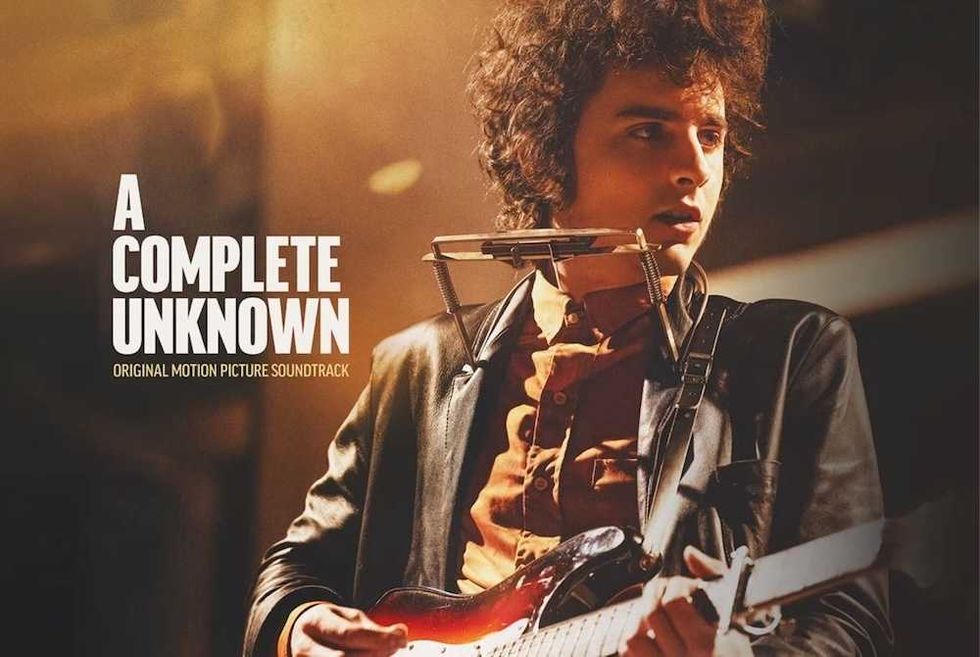 Timothee Chalamet in A Complete Unknown soundtrack