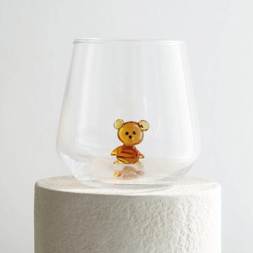 Tiny Bear Animal Drinking Glass