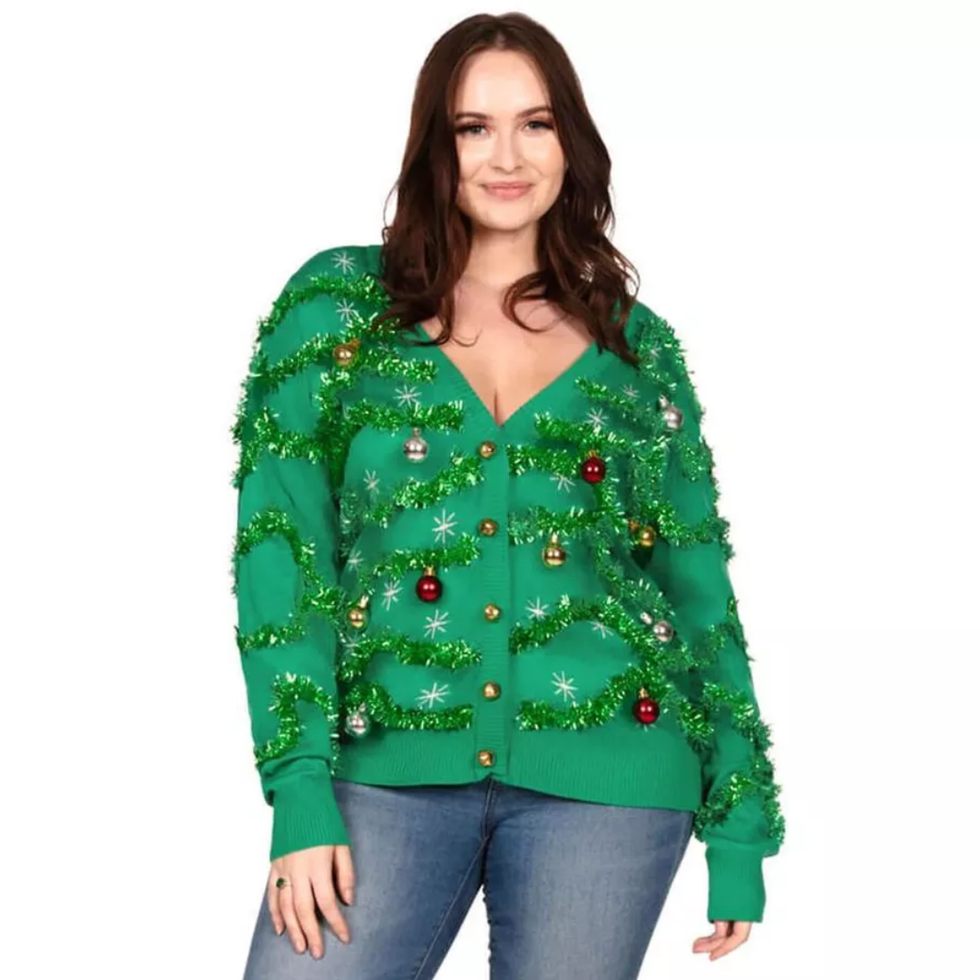 Tipsy Elves Gaudy Garland Cardigan