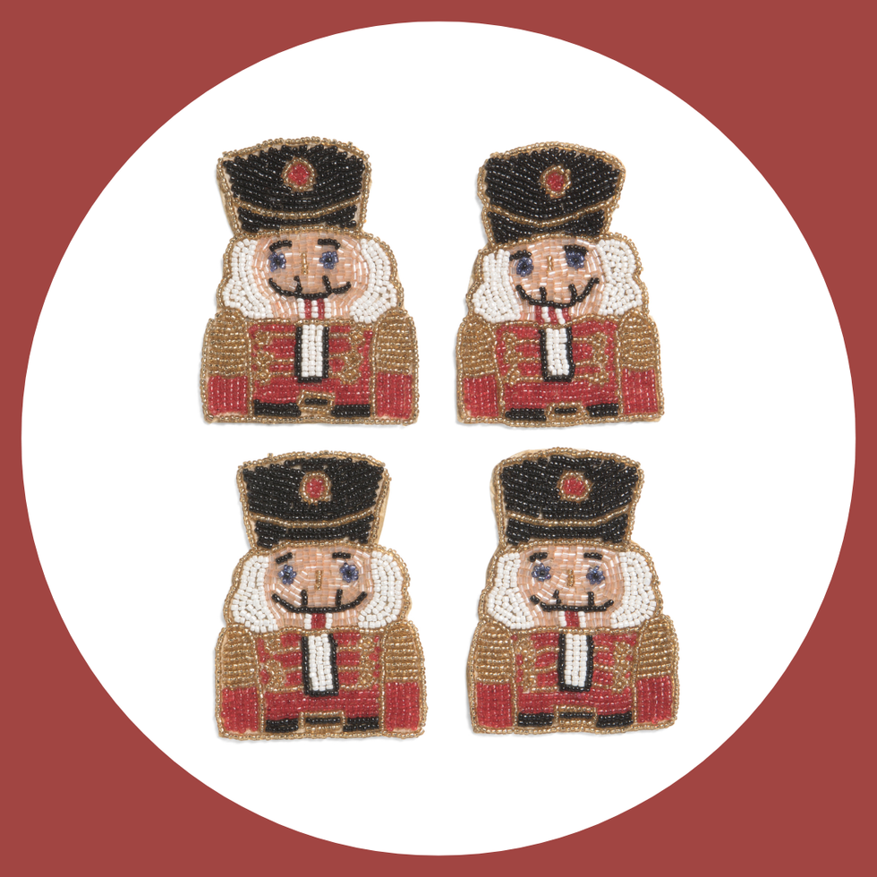 Tiramisu Set Of 4 Nutcracker Beaded Coasters