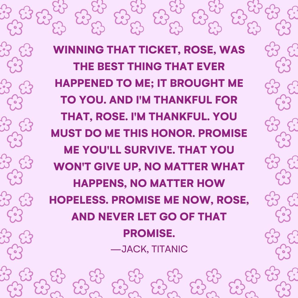 Titanic romantic movie quotes