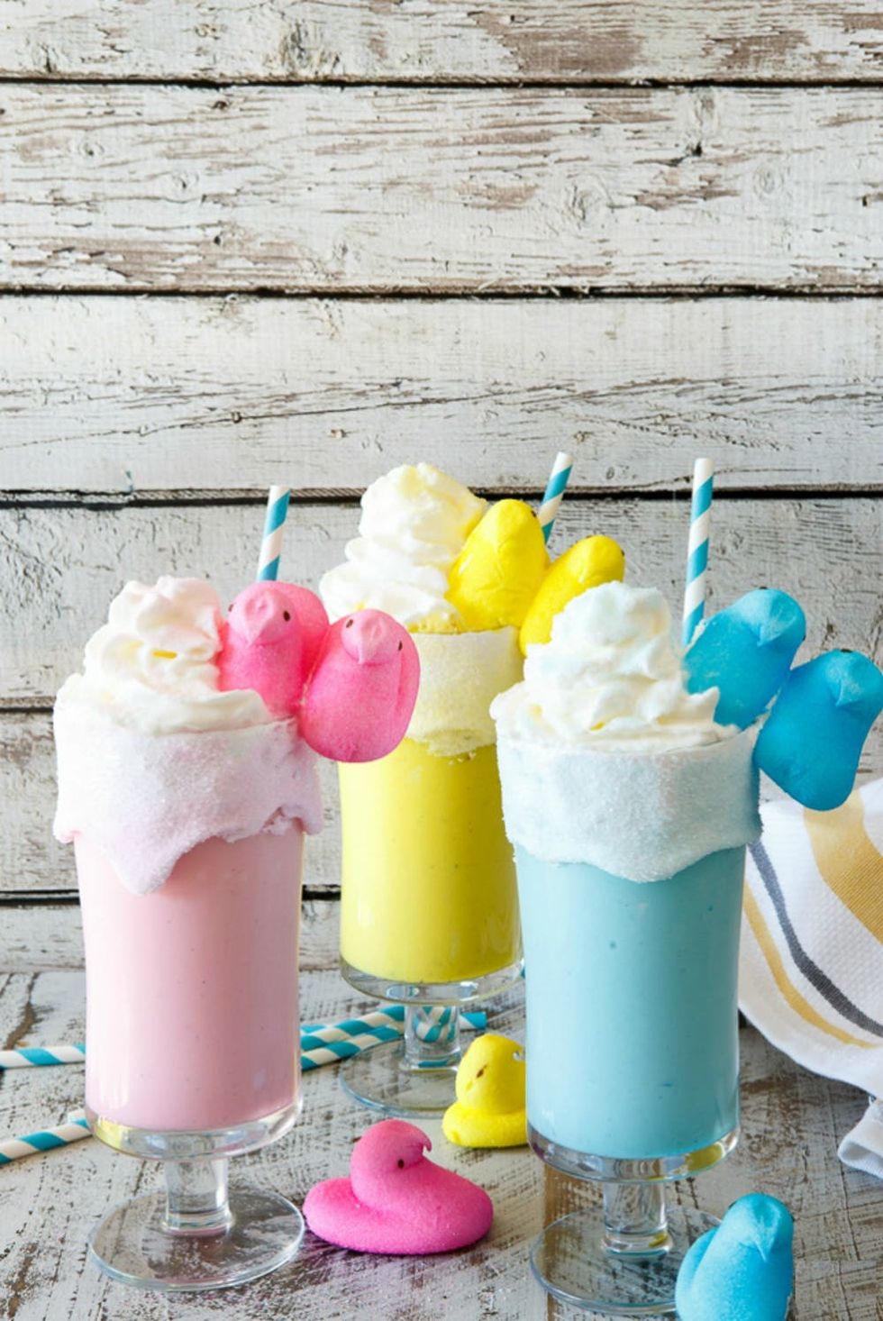 Toasted Marshmallow Easter Peeps Milkshakes Easter Treats and easter dessert recipes