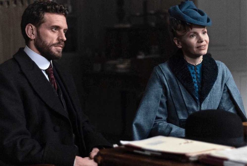 Tom Durant-Pritchard and Kate Phillips in Miss Scarlet Season 6