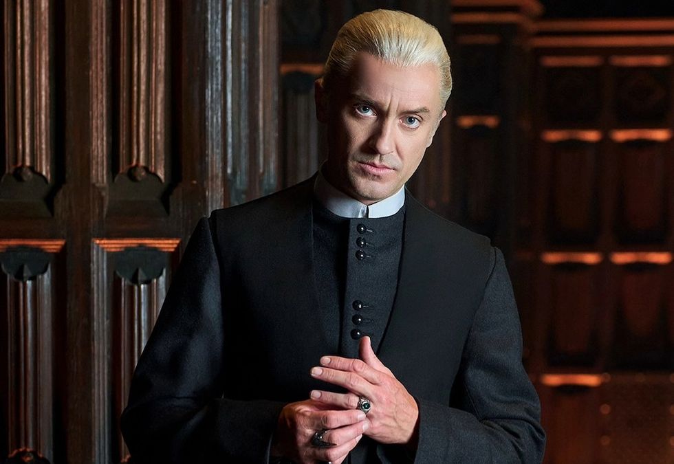 tom felton as draco malfoy in harry potter and the cursed child
