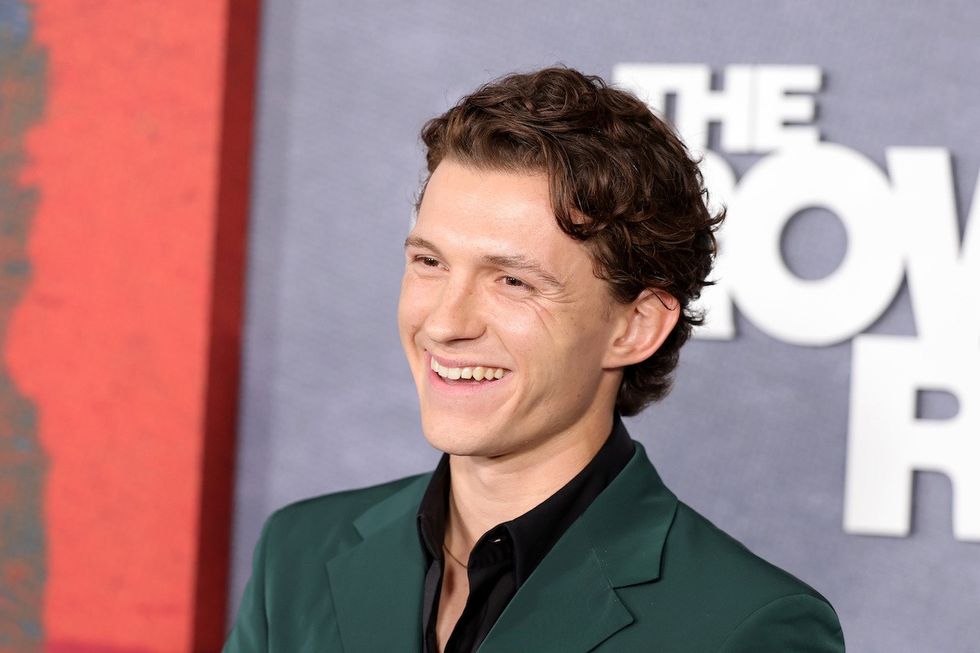 tom holland at the premiere of the crowded room