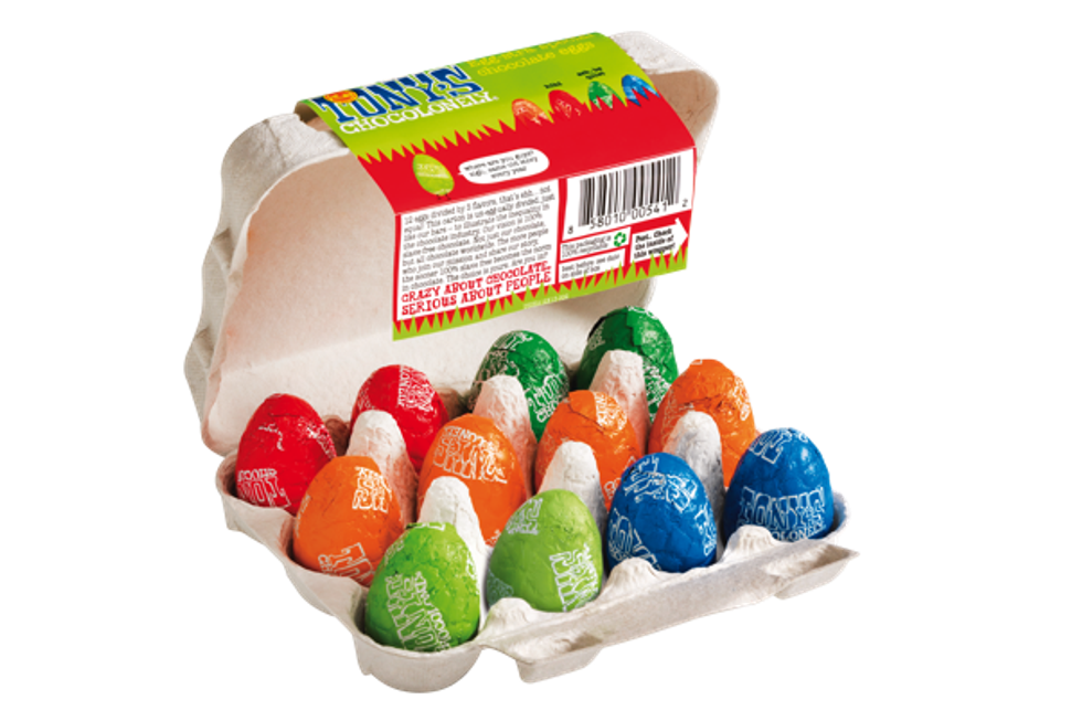 Tony's Chocolonely Easter Egg Carton