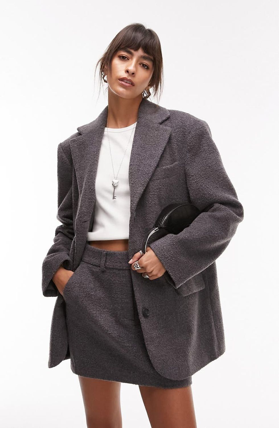 Topshop Brushed Blazer Coat