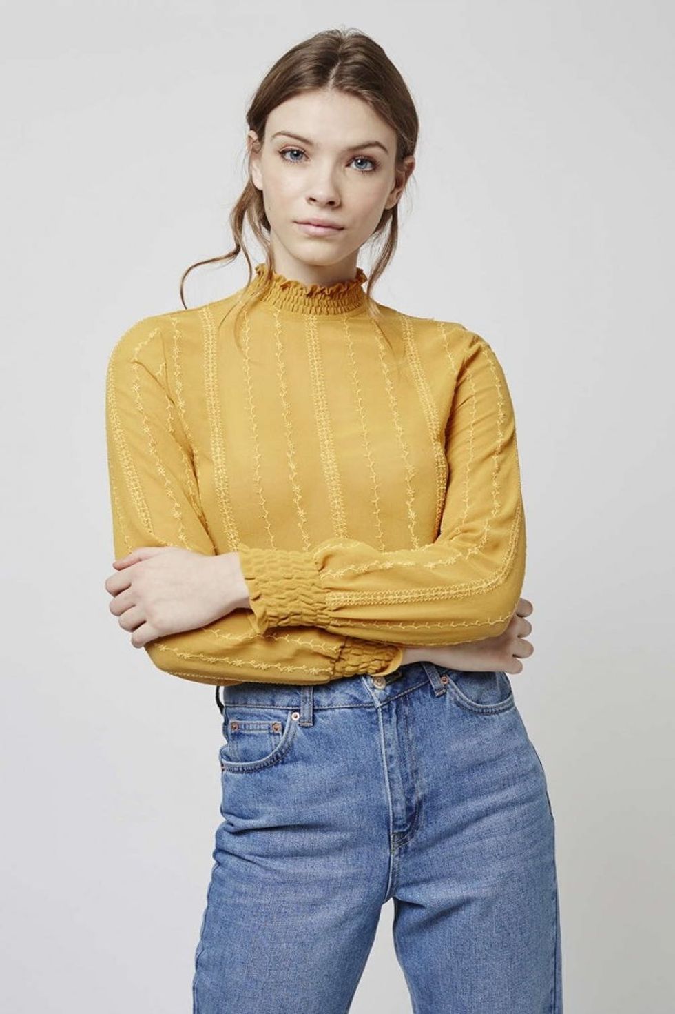topshop-yellow-frilly-blouse