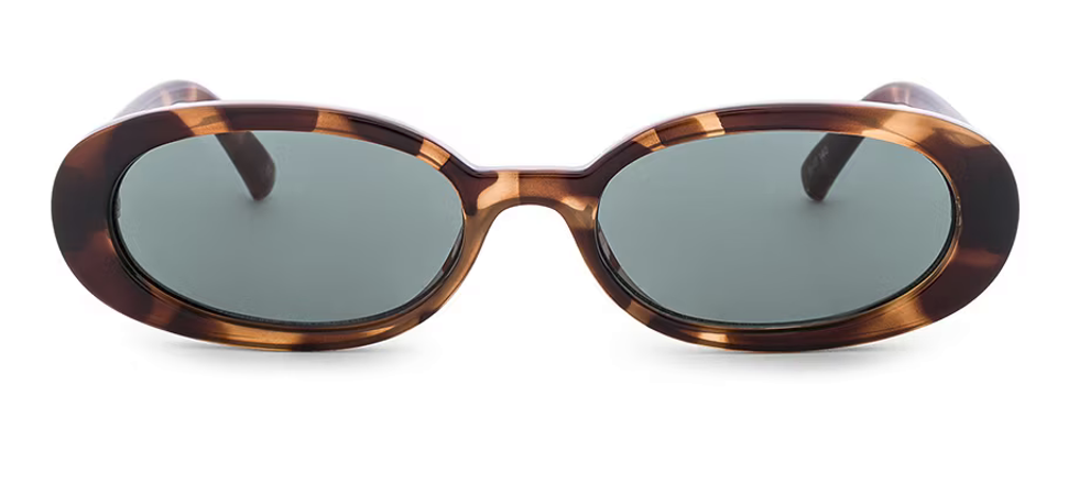 tortoiseshell sunglasses with green lenses