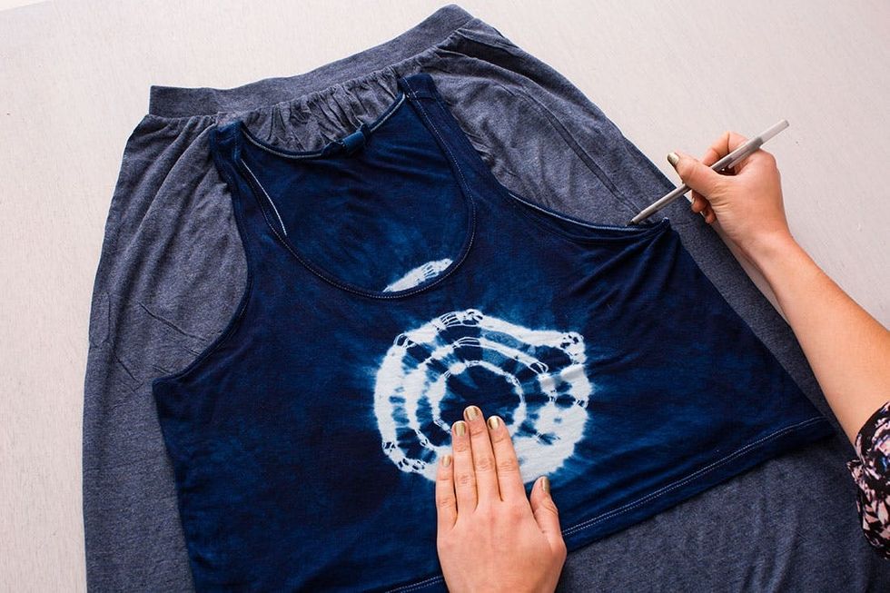 trace tank top onto maxi skirt for gray Beach_Cover_Up