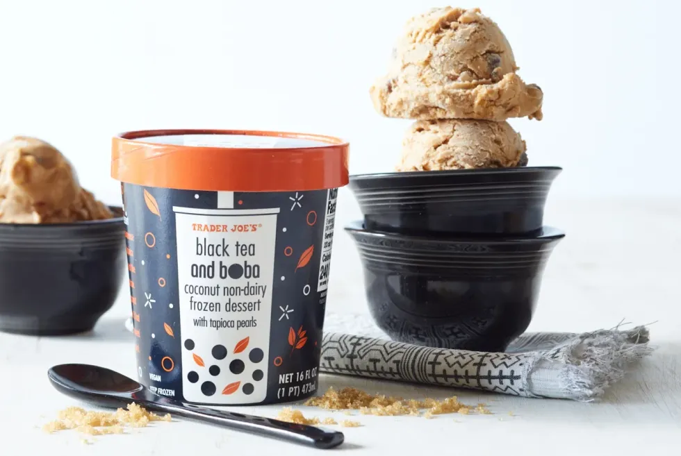 Trader Joe's Black Tea and Boba Coconut Non-Dairy Frozen Dessert