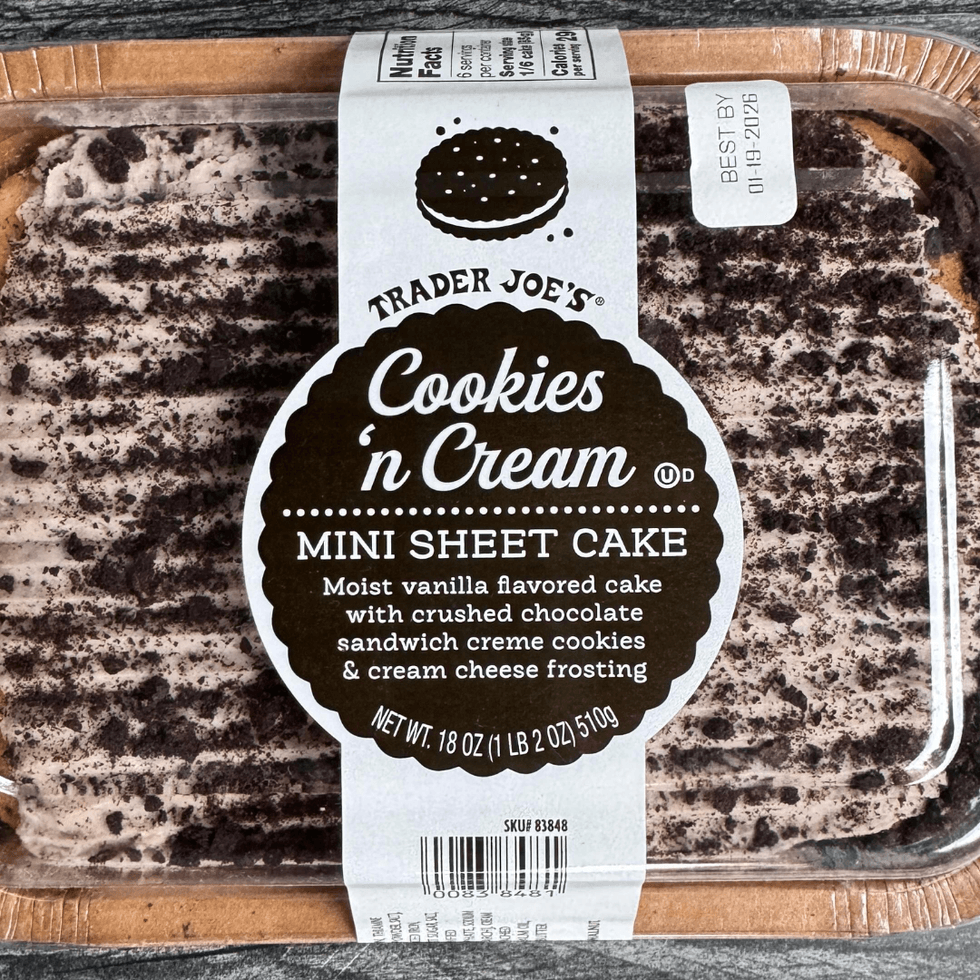 Trader Joe's Cookies 'n Cream Mini Sheet Cake
