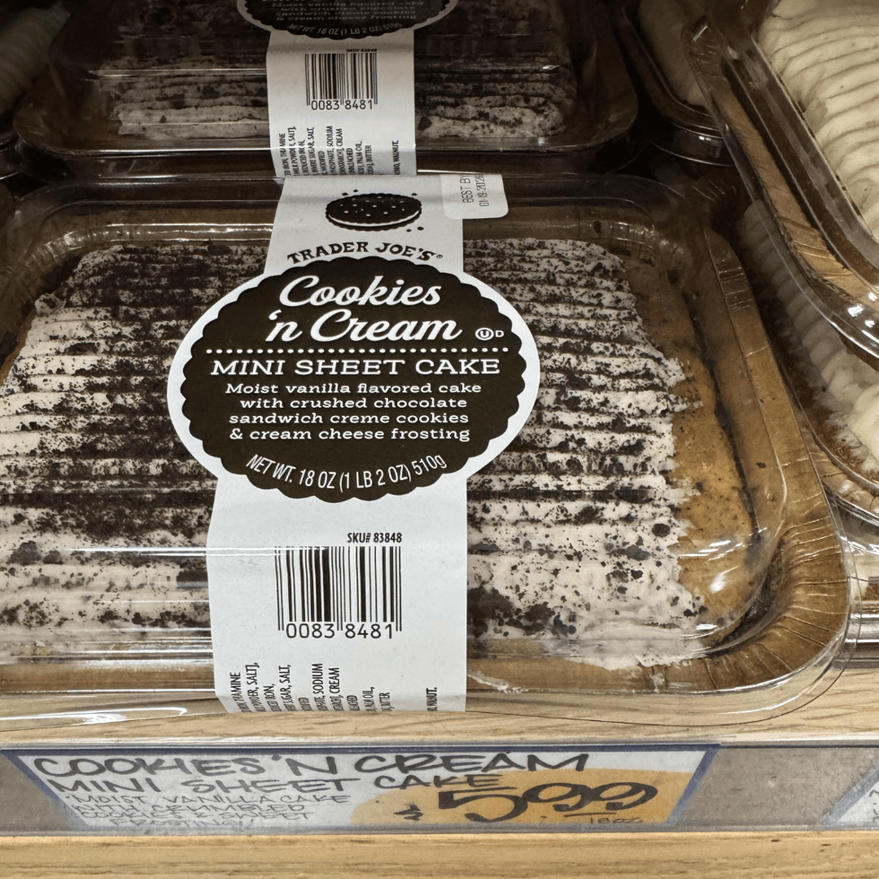 Trader Joe's Cookies 'n Cream Sheet Cake