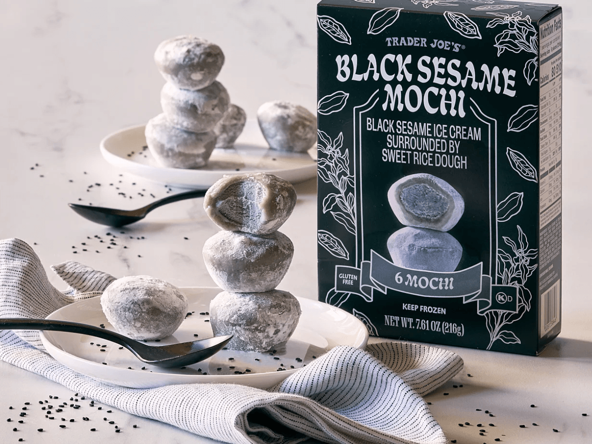 Trader Joe's February 2026 new items include vanilla cold brew concentrate, Patagonian scallops, and the return of black sesame mochi alongside rumors of a new micro tote bag collection.