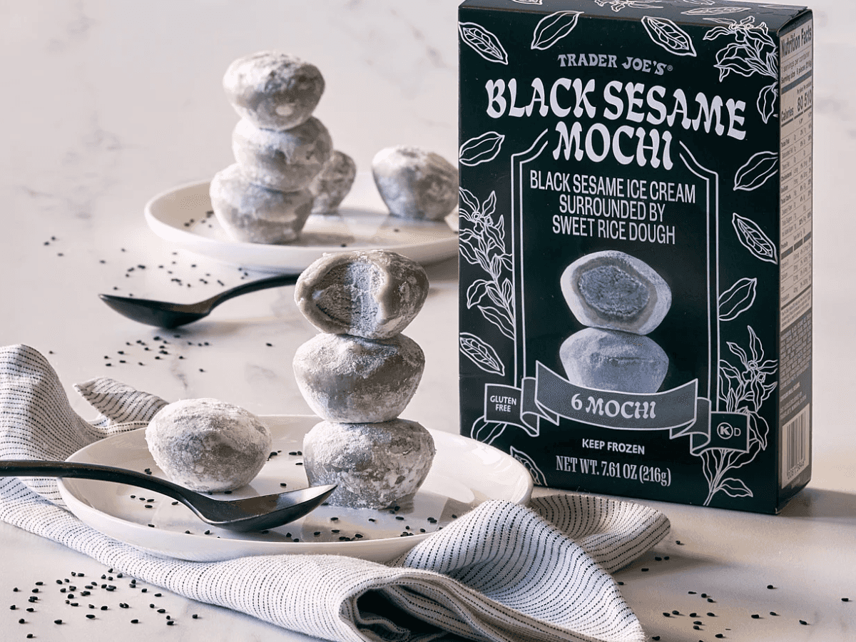 Trader Joe's February 2026 new items include vanilla cold brew concentrate, Patagonian scallops, and the return of black sesame mochi alongside rumors of a new micro tote bag collection.