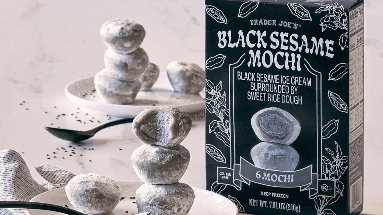Trader Joe's February 2026 new items include vanilla cold brew concentrate, Patagonian scallops, and the return of black sesame mochi alongside rumors of a new micro tote bag collection.