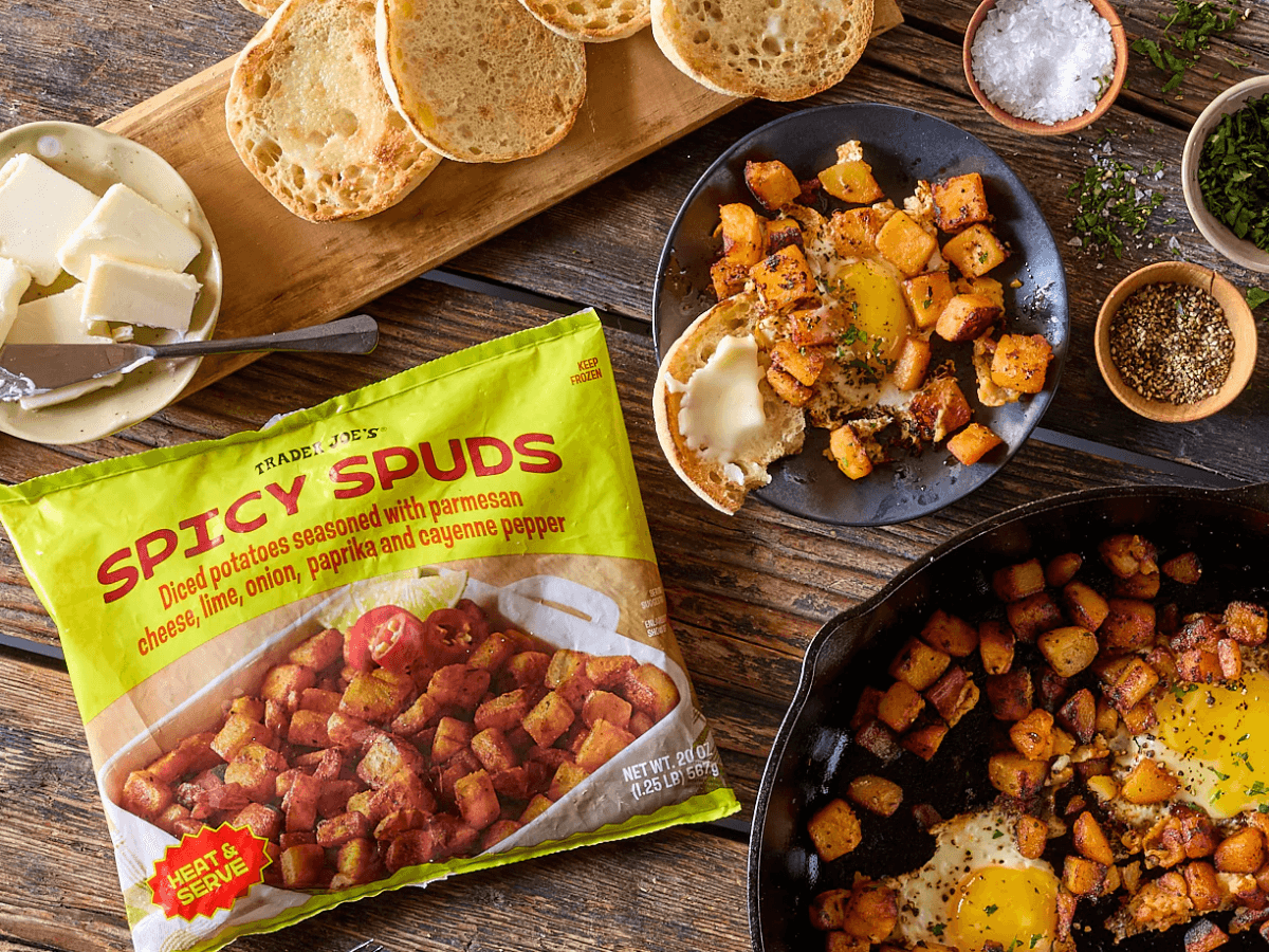Trader Joe's just added seven more new products for February 2026, including Spicy Spuds, a Toasted Coconut Mini Sheet Cake, and more.