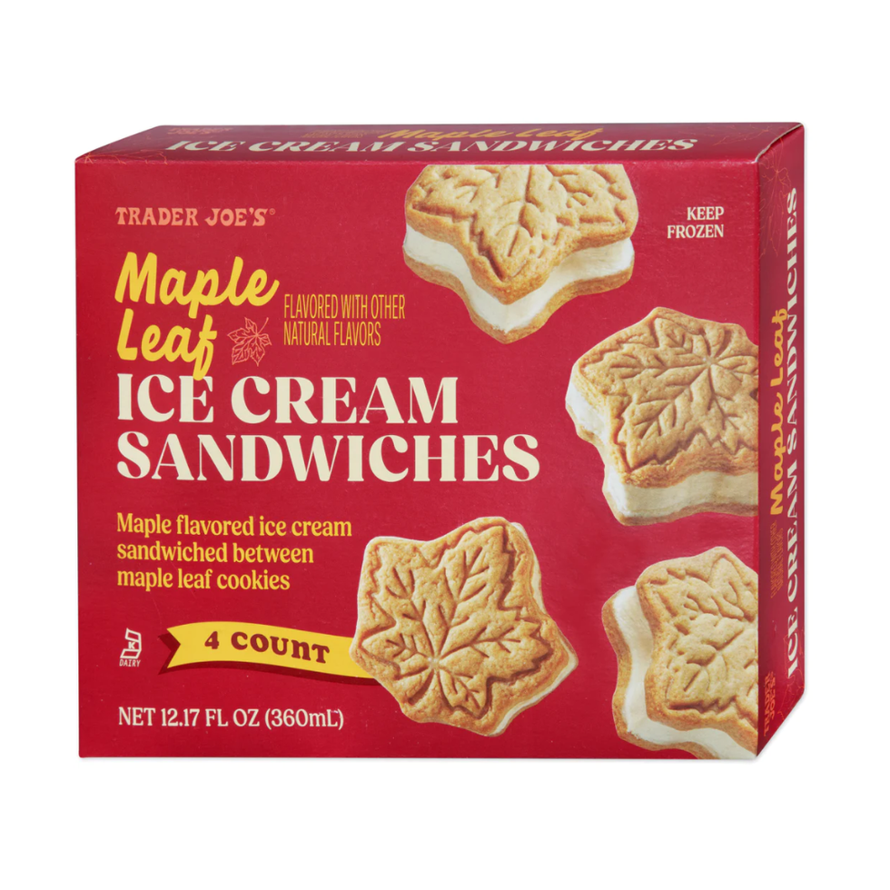 Trader Joe's Maple Leaf Ice Cream Sandwiches