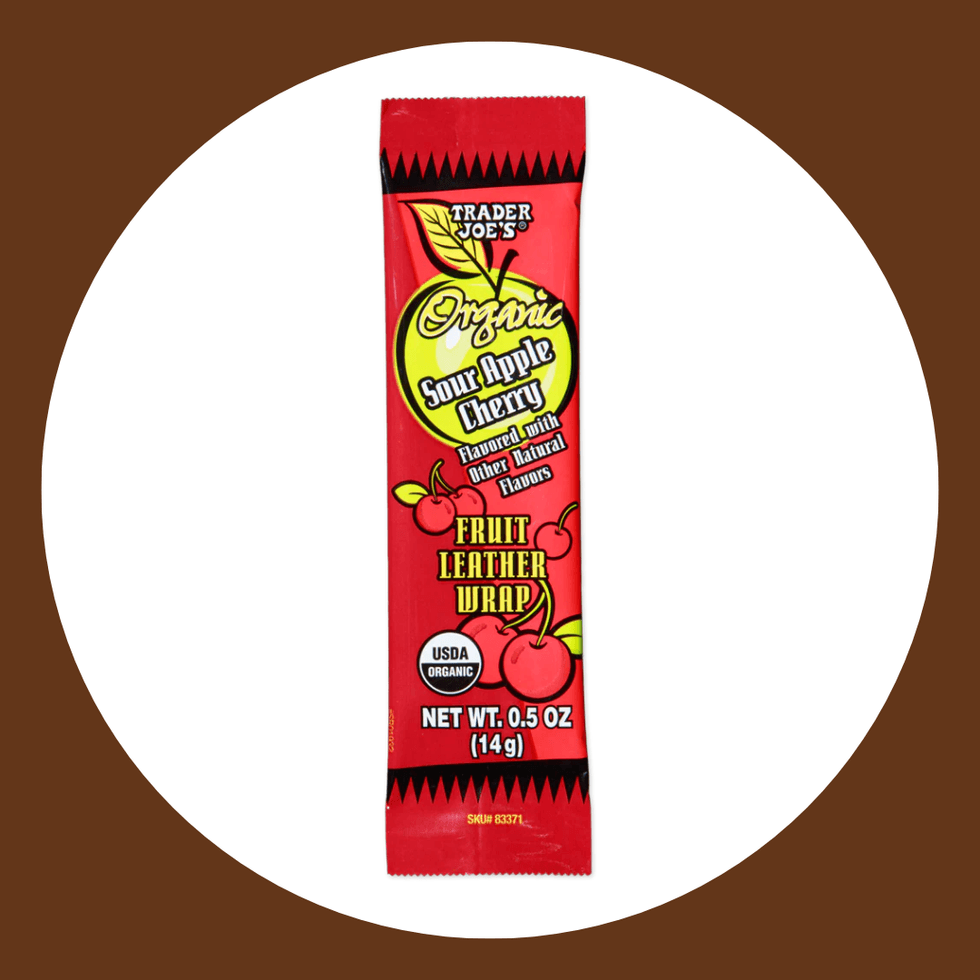 Trader Joe's new Organic Sour Apple Cherry Fruit Leather Wrap