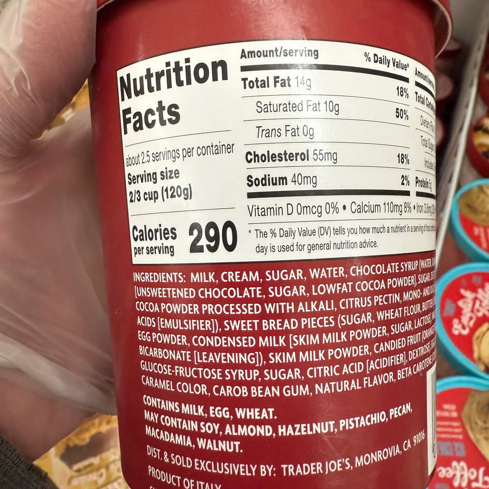 Trader Joe's Panettone & Chocolate Gelato Style Frozen Dessert