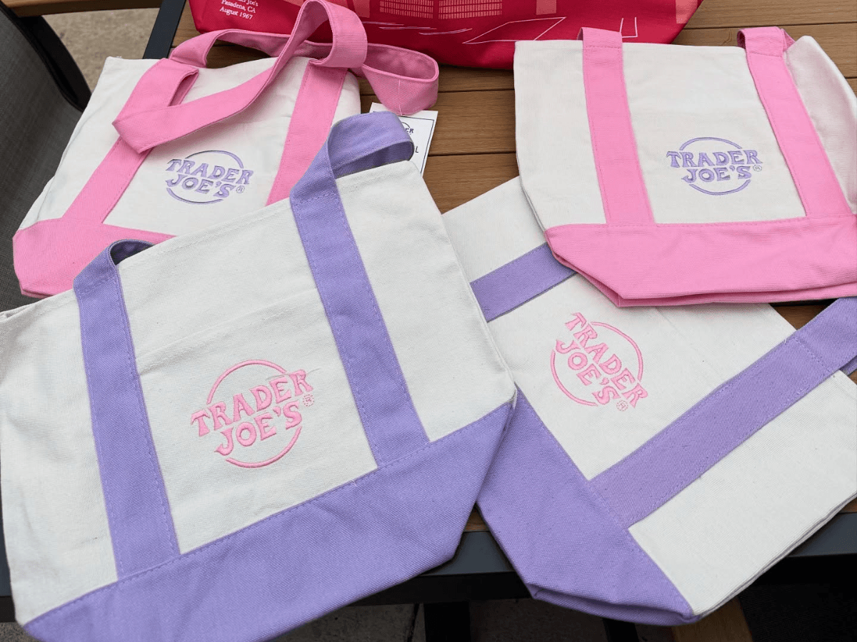 Trader Joe's Pastel Mini Canvas Tote Bags Hit Stores For $2.99 With Some Buying Limits