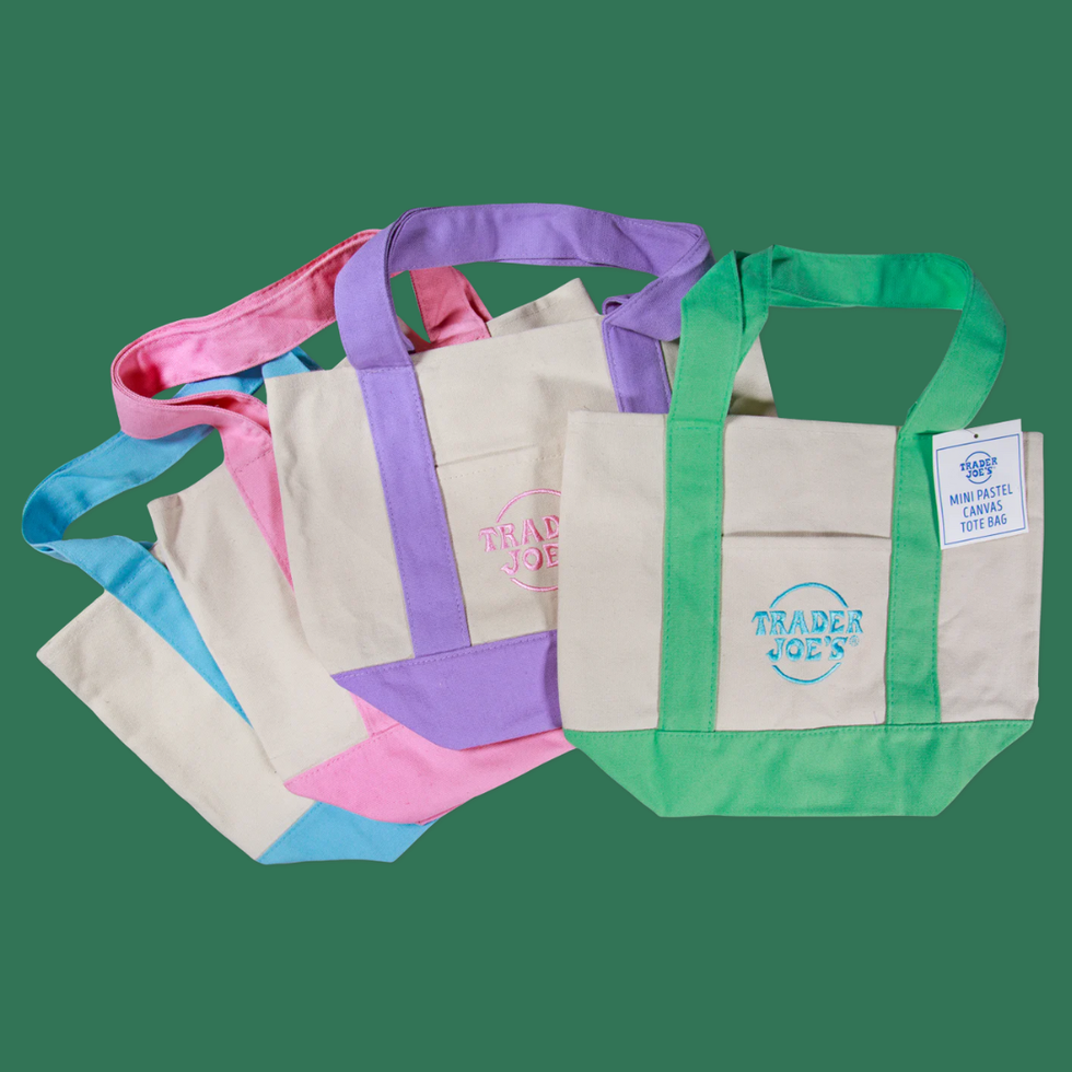 Trader Joe's Pastel Mini Tote Bags