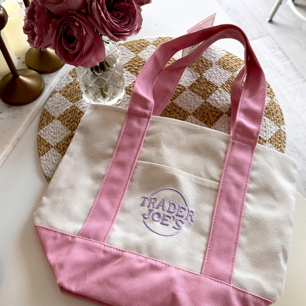 Trader Joe's Pastel Pink Mini Tote Bag