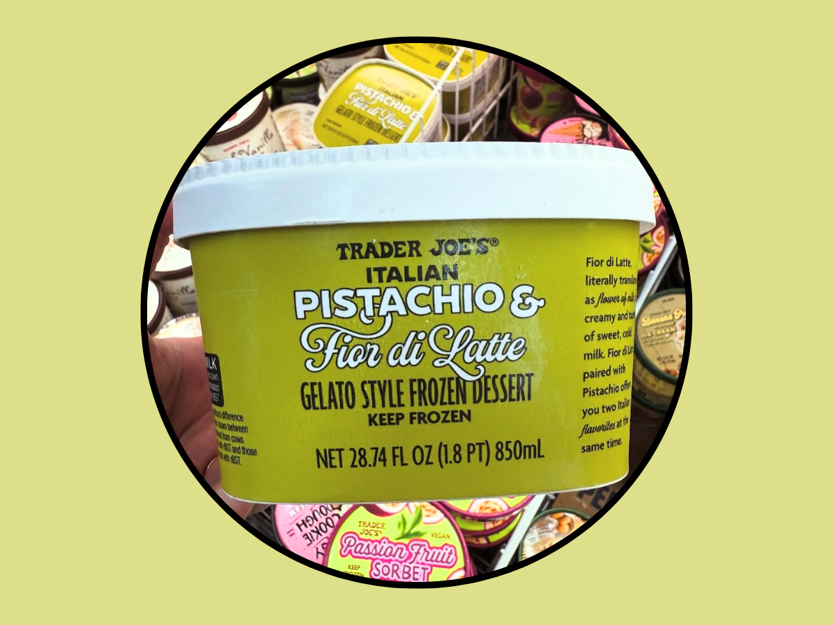 ​Trader Joe's Pistachio & Fior Di Latte Gelato Style Frozen Dessert