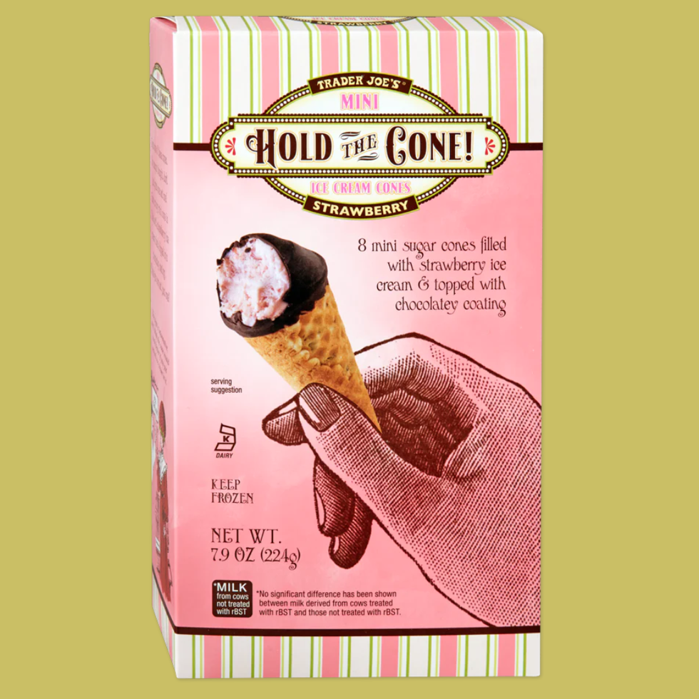 Trader Joe's Strawberry Mini Hold The Cone!