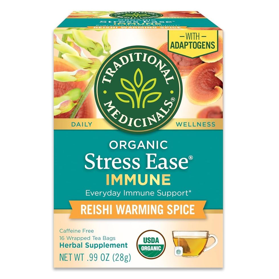 Traditional Medicinals Organic Stress Ease Immune Tea with Adaptogens