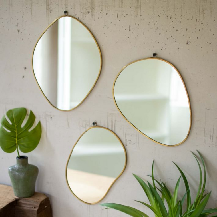 Frameless Mini Decorative Mirrors - Set of 3
