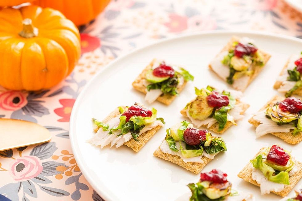Triscuit + Turkey + Brussels Sprouts + Cranberry Sauce