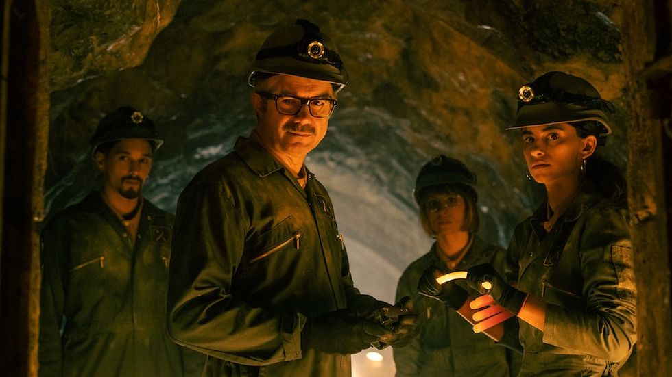 Trist\u00e1n Ulloa, Michelle Jenner, Begona Vargas, and Joel Sanchez in Berlin