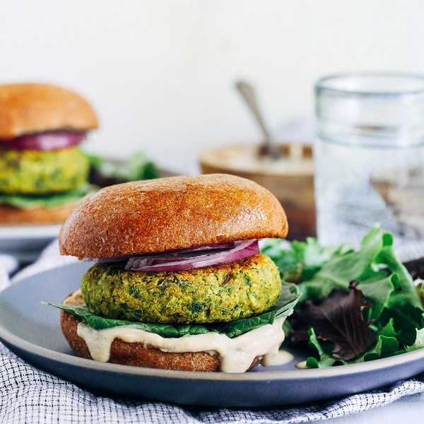 Turmeric Falafel Burgers