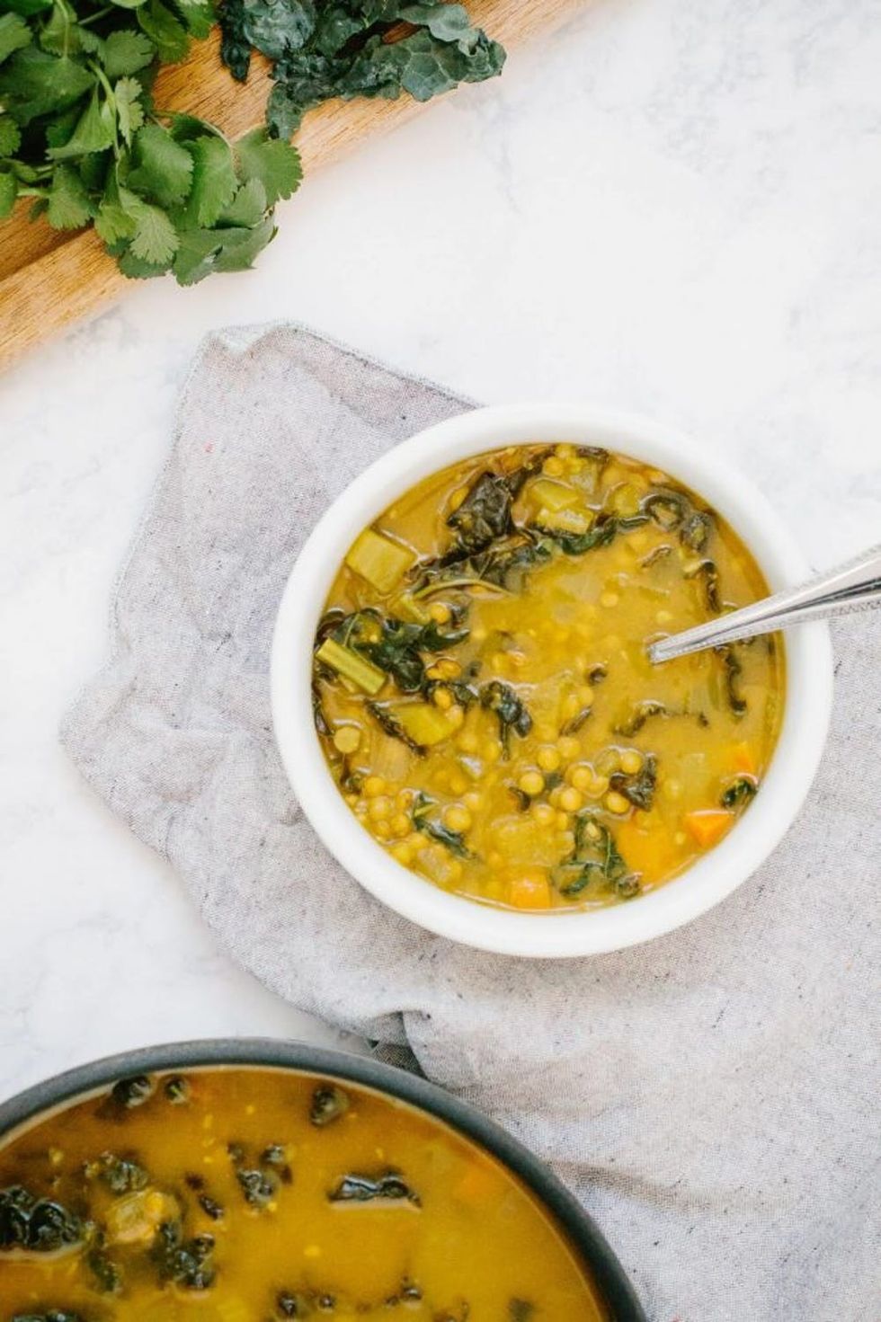 Turmeric Lentil Soup With Kale