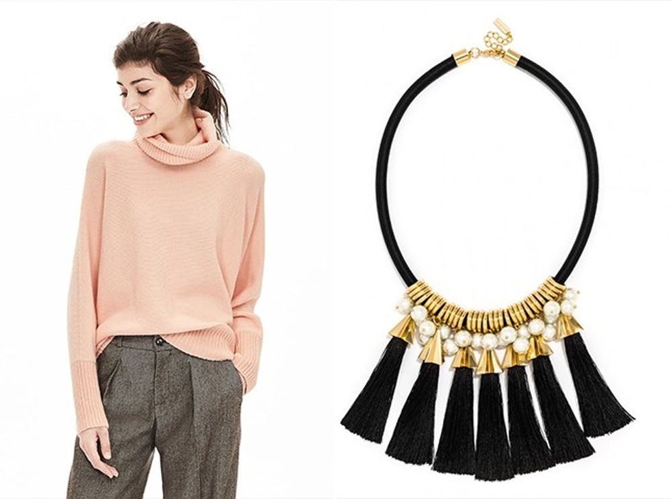 9 Ways to Pair Your Favorite Necklace With a Turtleneck Brit + Co