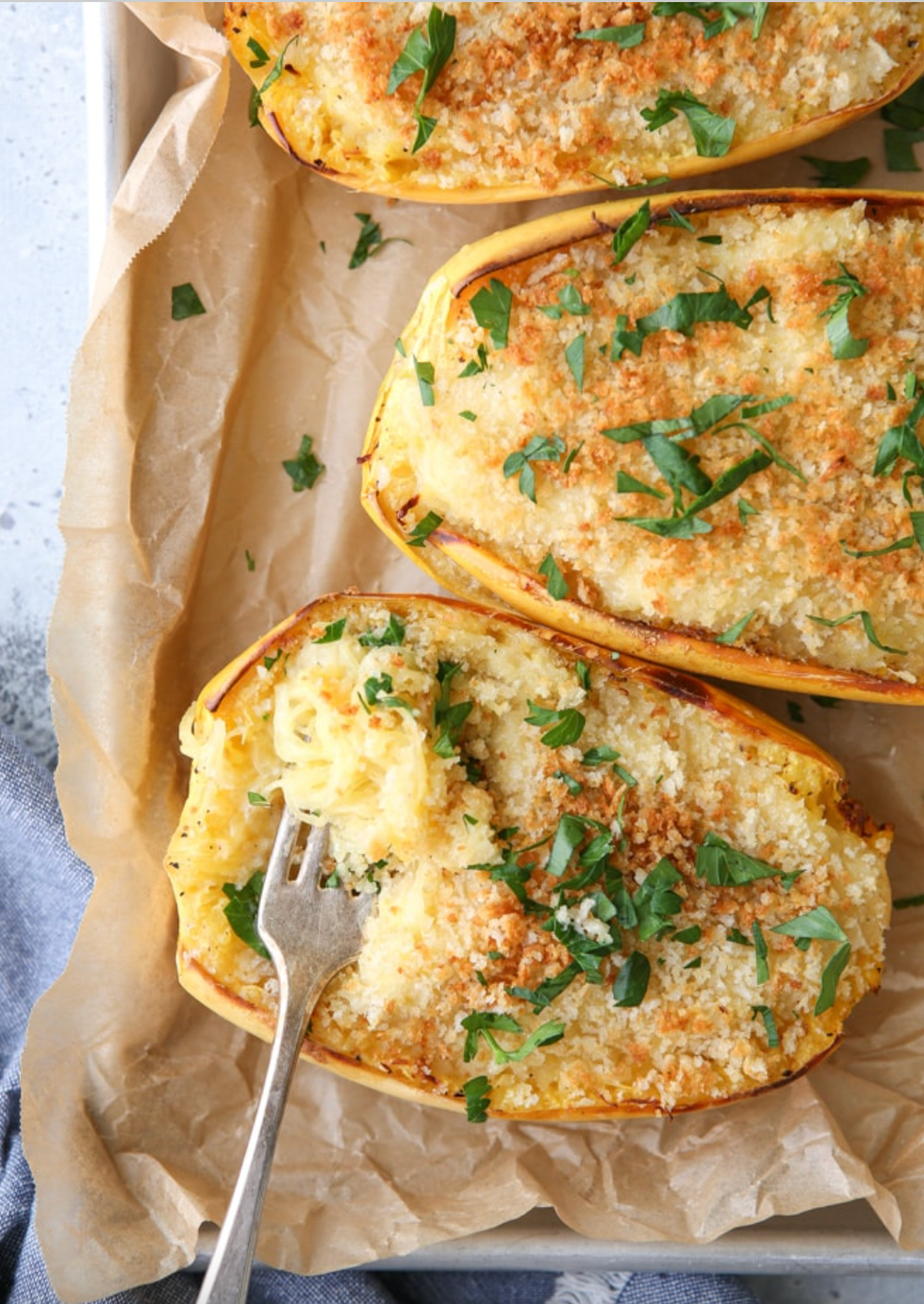 Twice-Baked Spaghetti Squash and Cheese