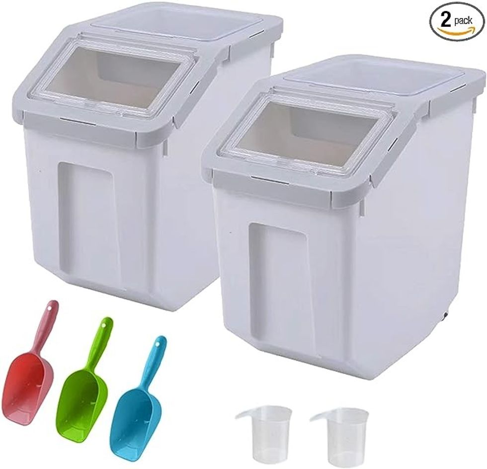 Two-Pack Stackable Dog Food Storage Bins