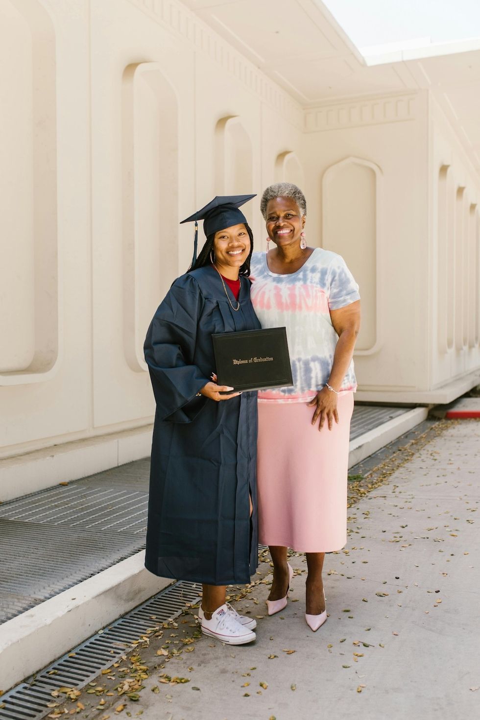 two women celebrating graduation