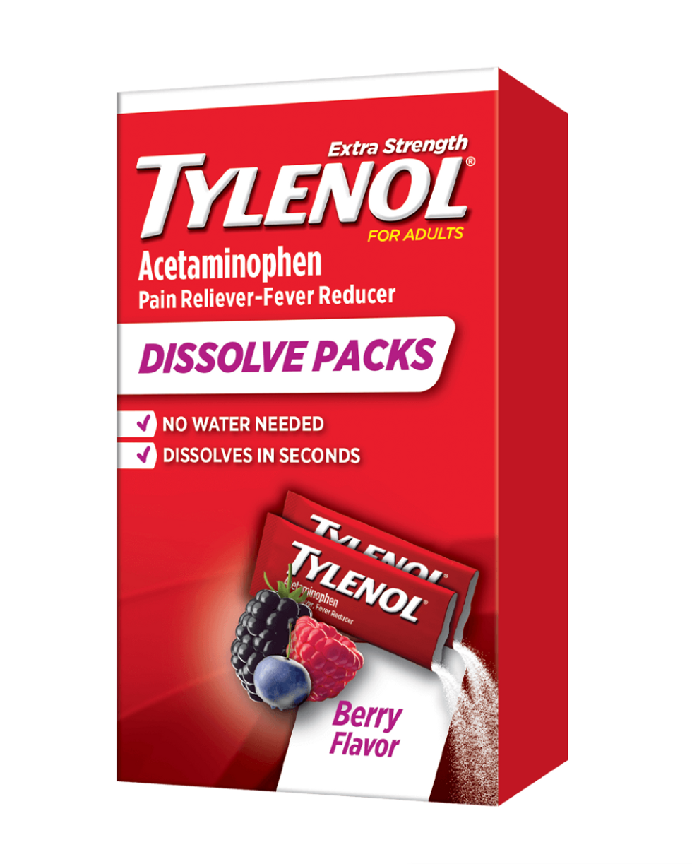 Tylenol dissolve packs