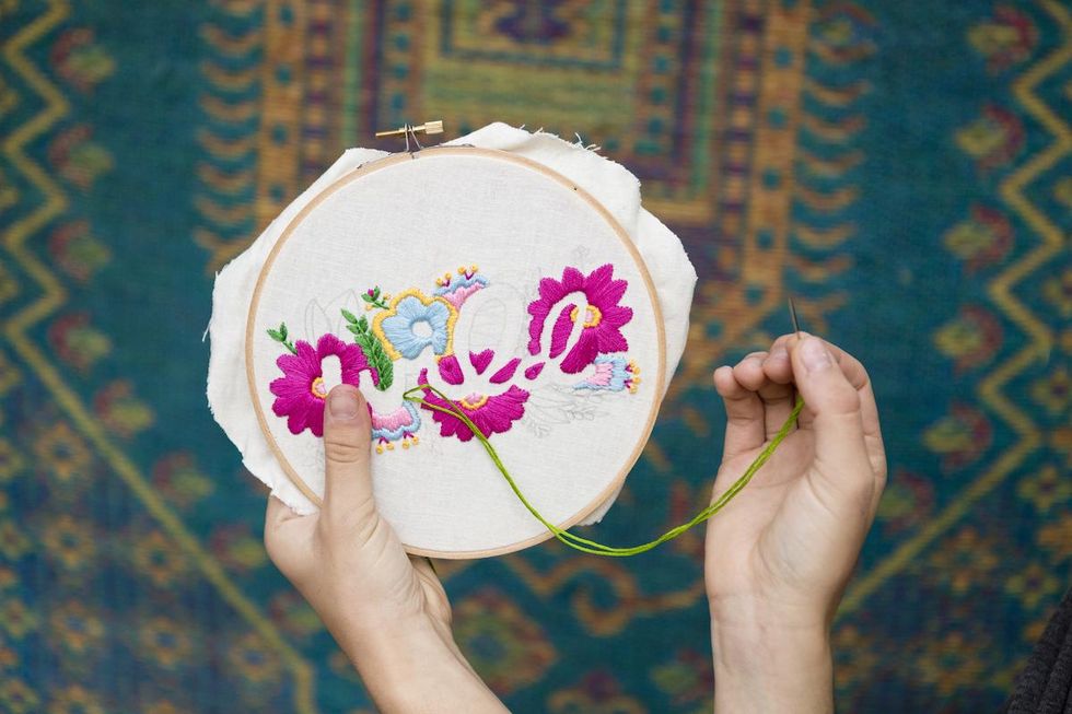 typography embroidery