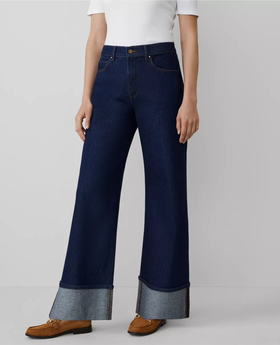 \u200b\u200bAnn Taylor Petite Cuffed Palazzo Jean