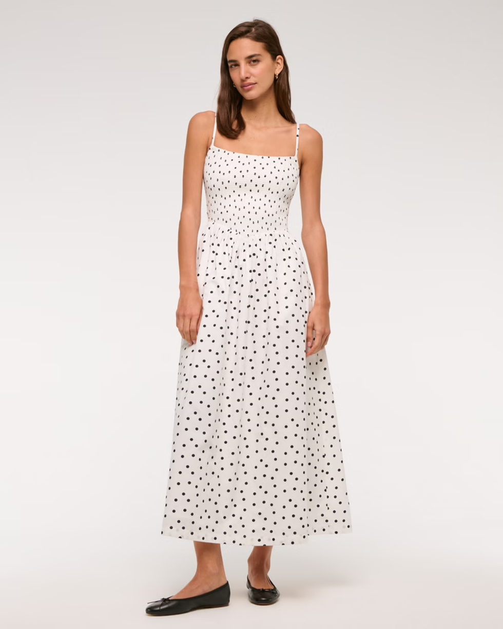 \u200bAbercrombie & Fitch Women's Dipped-Waist Midi Dress