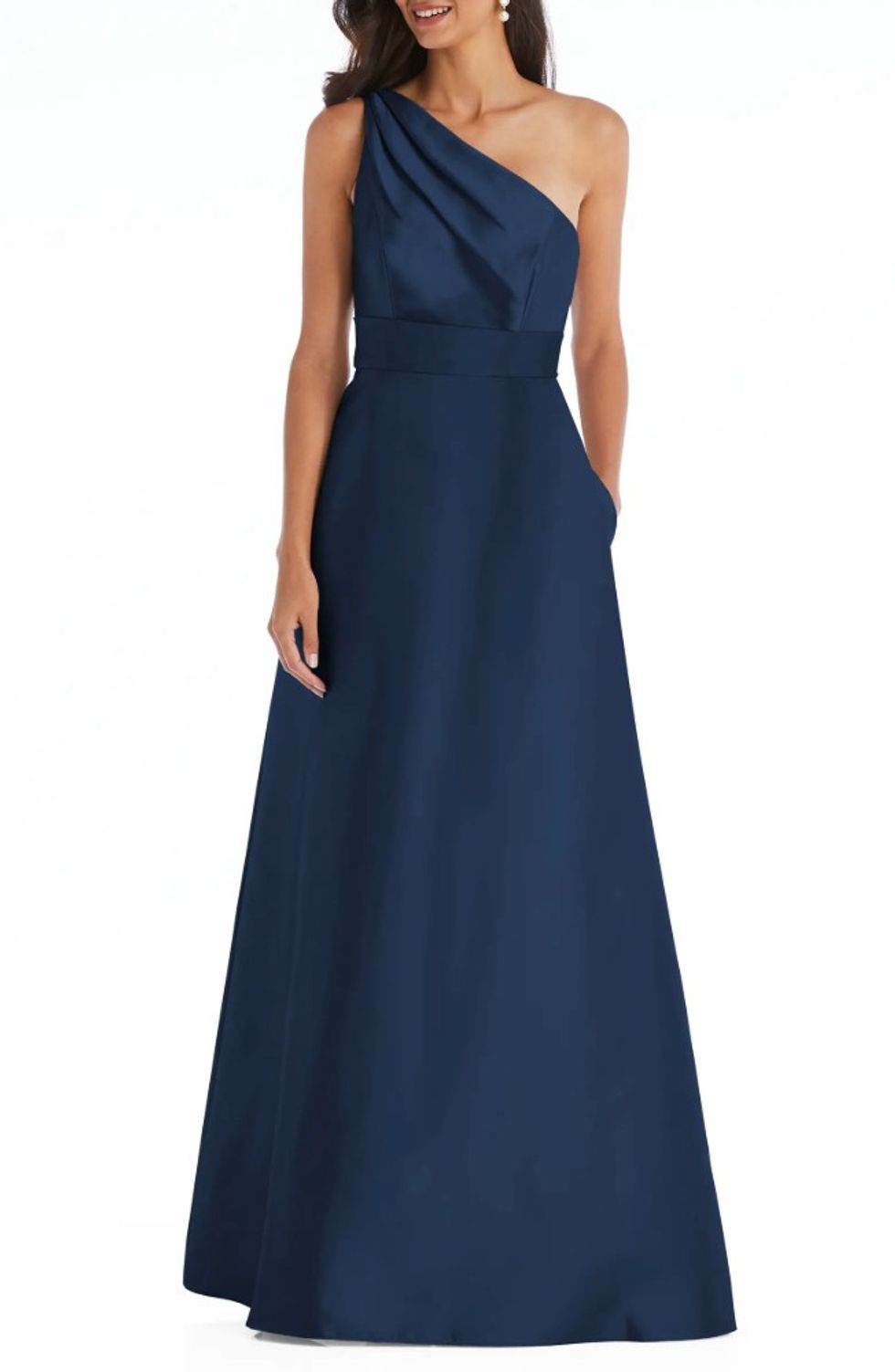 \u200bAlfred Sung\u00a0One-Shoulder A-Line Gown