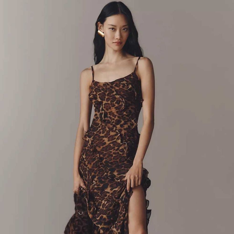 \u200bAnthropologie Endless Rose Scoop-Neck Ruffle Midi Dress