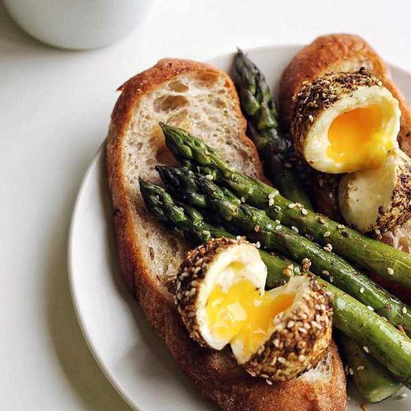 \u200bAsparagus And Spiced Egg On Toast