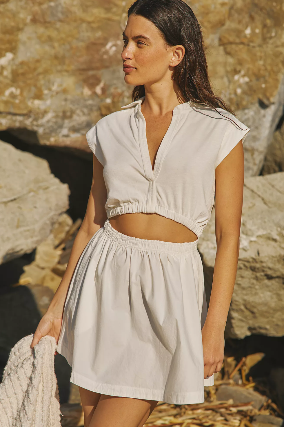 \u200bBy Anthropologie Short-Sleeve Cutout Mini Dress