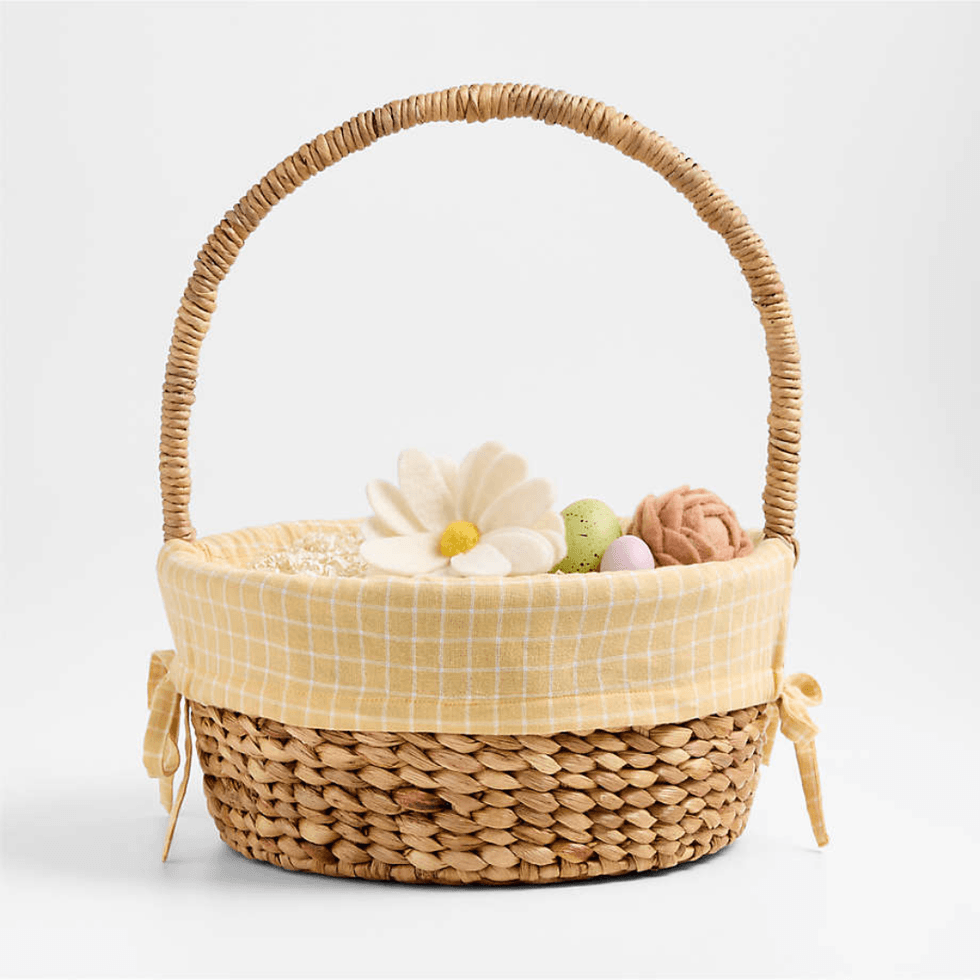 \u200bCrate & Barrel Mini Stax Lemon Sorbet Easter Basket Liner