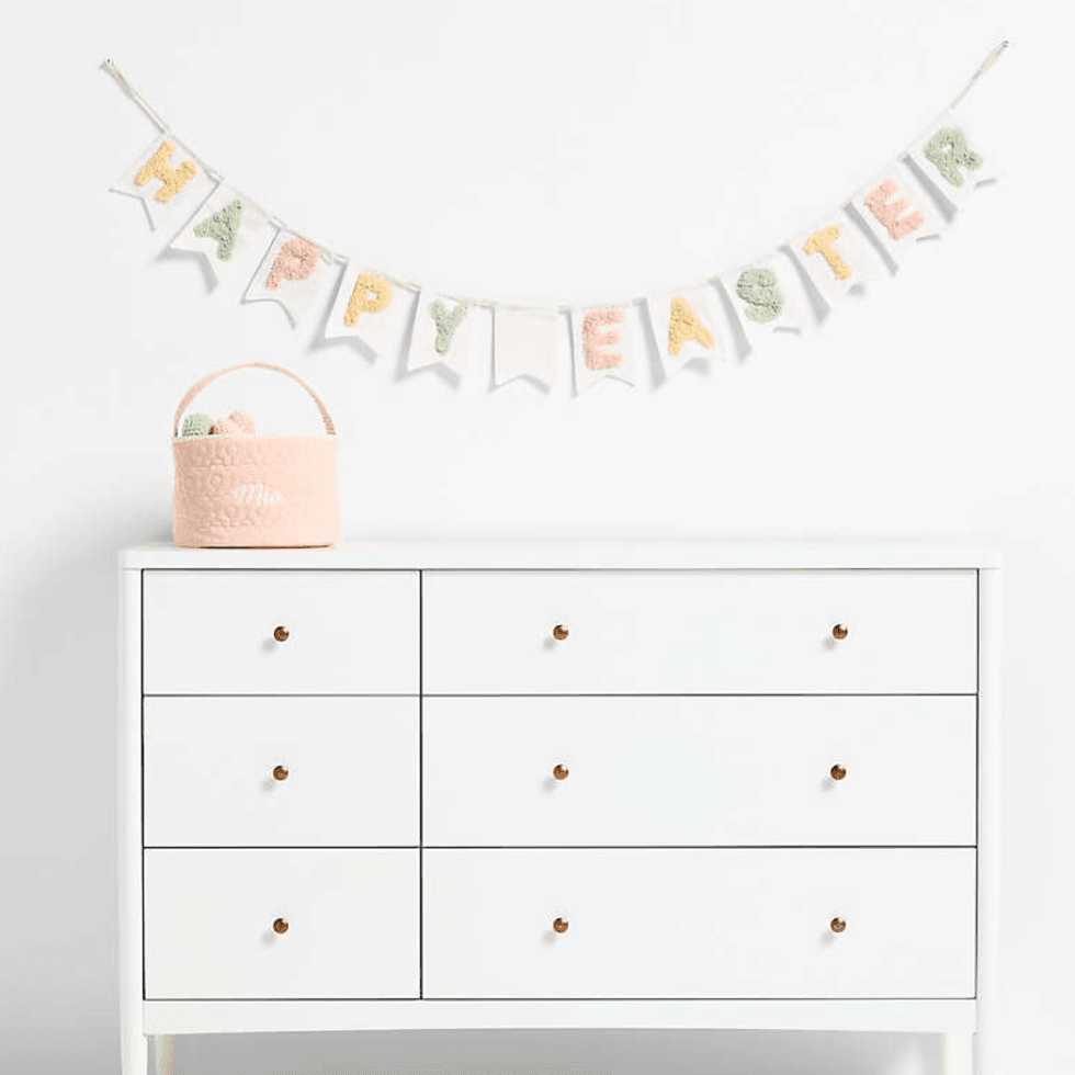 \u200bCrate & Barrel Tufted Happy Easter Garland